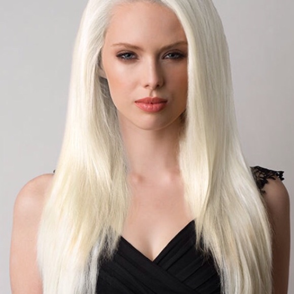 Frontal lace 100% human remy platinum wig