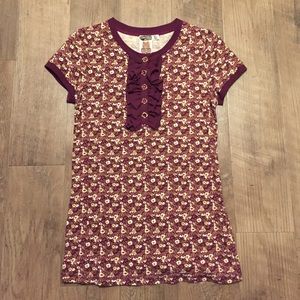 Forever 21 Ruffle Floral Shirt