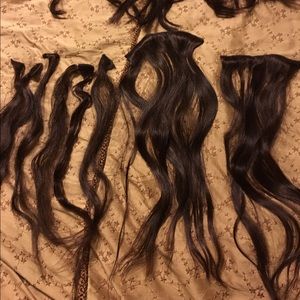 Remy human hair extensions