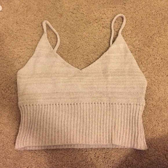 cream crop top
