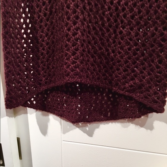 Rock & Republic by Dex Crocheted Sweater- Maroon - Picture 3 of 6