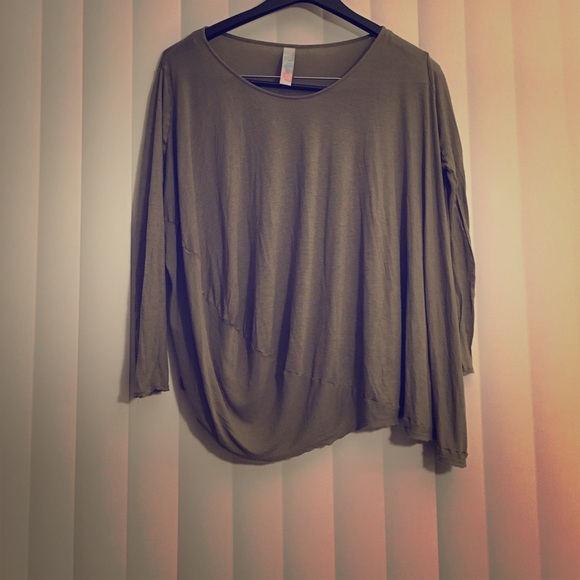 FREE PEOPLE long sleeve asymmetrical swing top