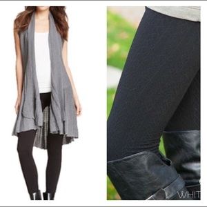 Amazing Black cable knit footless leggings