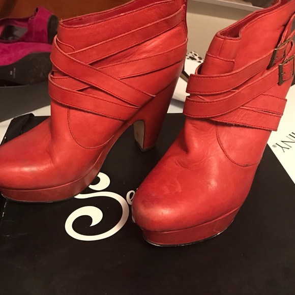 Leather booties