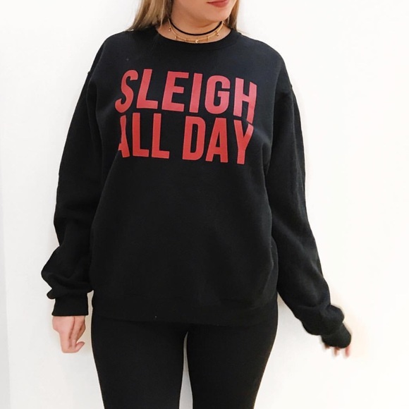 🎉SLEIGH ALL DAY Crewneck Sweatshirt🎉🎄🎉 - Picture 2 of 4
