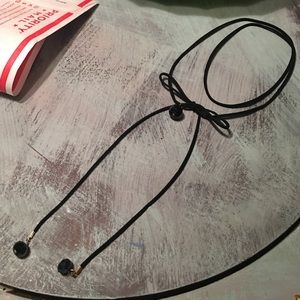 Wrap choker with crystal detail