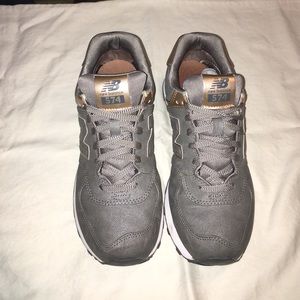 New Balance 574s GREY/GOLD 8B