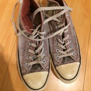 ALL STAR CONVERSE zig zag high tops size 7