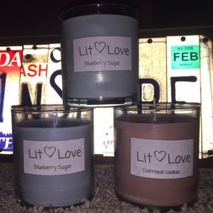 Lit Love Candles