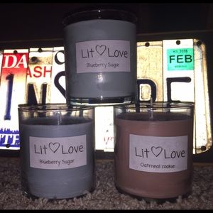 Lit Love Candles