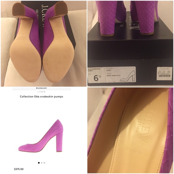 🚨SOLD🚨 NWT JCREW COLLECTION Etta Snakeskin Pumps - Picture 4 of 4