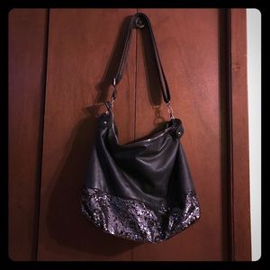 Black sequin purse