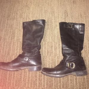 Frye Veronica Slouch, worn, chipped toe (on sole)