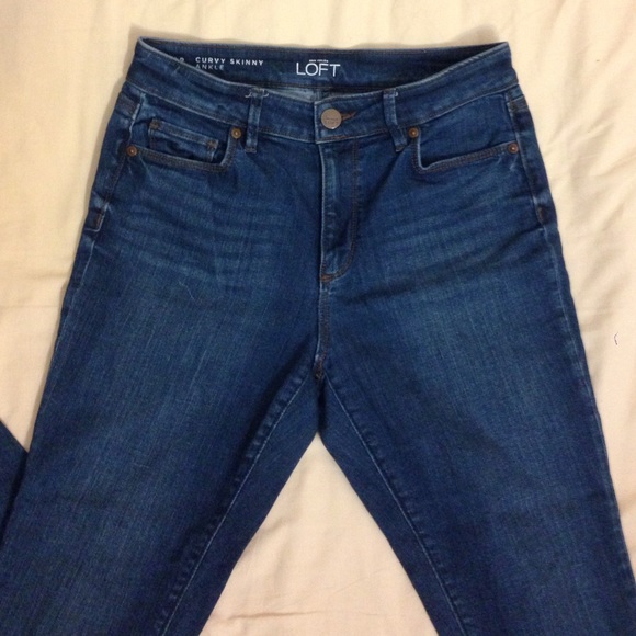 Loft curvy skinny ankle jeans