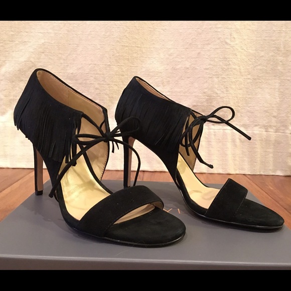 New! Suede Fringe Sandals, Ann Taylor - Picture 1 of 4