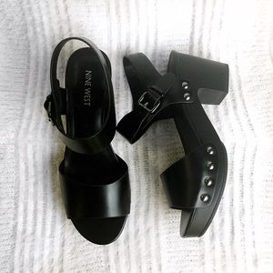 NINE WEST Cecilia Platform Sandal with Ankle Strap