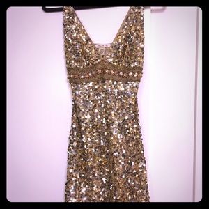 Adren B gold sequence dress.