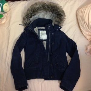 Abercrombie & Fitch faux fur lined winter coat