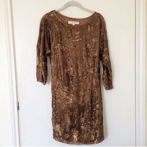 Gold sequin Trina Turk dress
