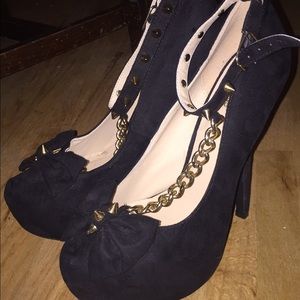 Studded black heels