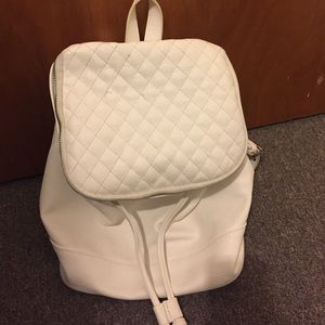 Small white backpack