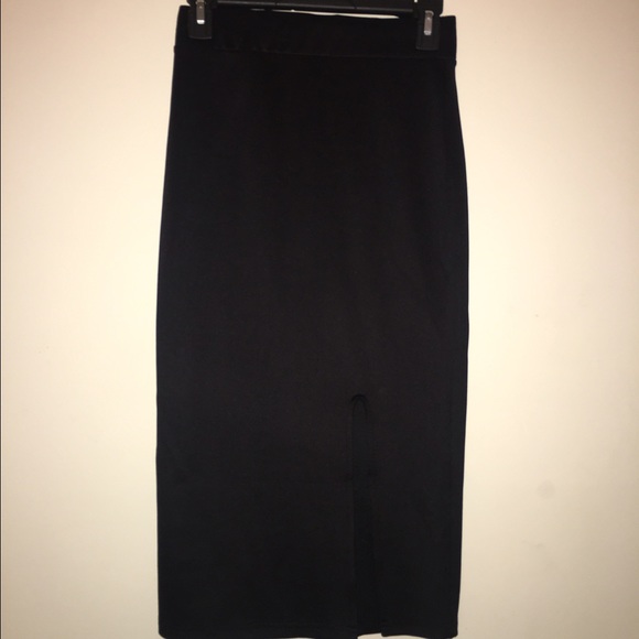 NWT Black High Slit Skirt - Picture 3 of 3