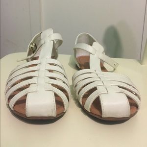 White Shoedazzle Strappy Sandals