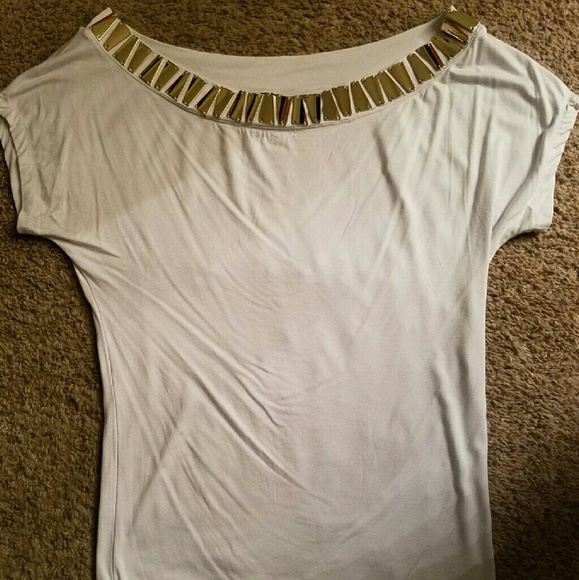 White & Gold Unique Top
