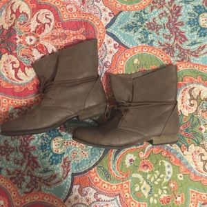 Taupe booties