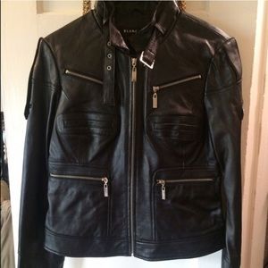 Real Leather Jacket (Black) (NWOT)