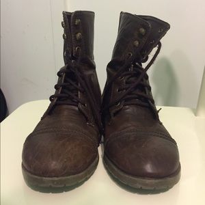 Brown Distressed SODA Boots