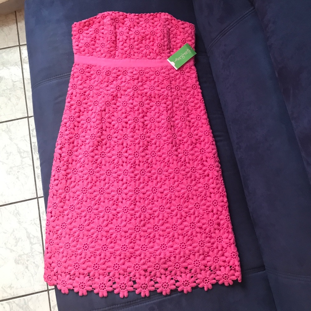NWT LILLY PULITZER PINK STRAPLESS DRESS🌷