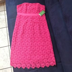 NWT LILLY PULITZER PINK STRAPLESS DRESS🌷