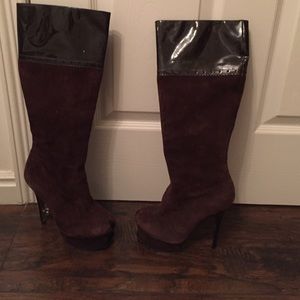 Bebe suede knee boots