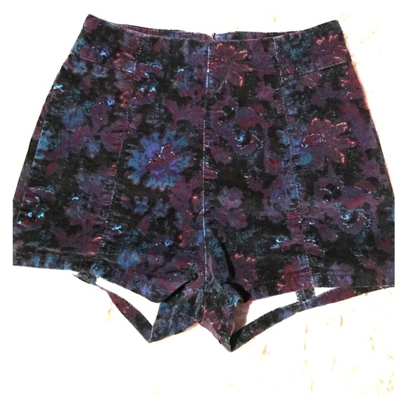Urban outfitters velvet high shorts