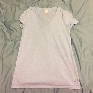 Baby blue V-neck tee