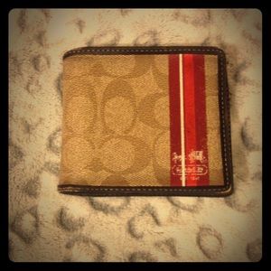 MENS COACH VARSITY STRIPE WALLET💵
