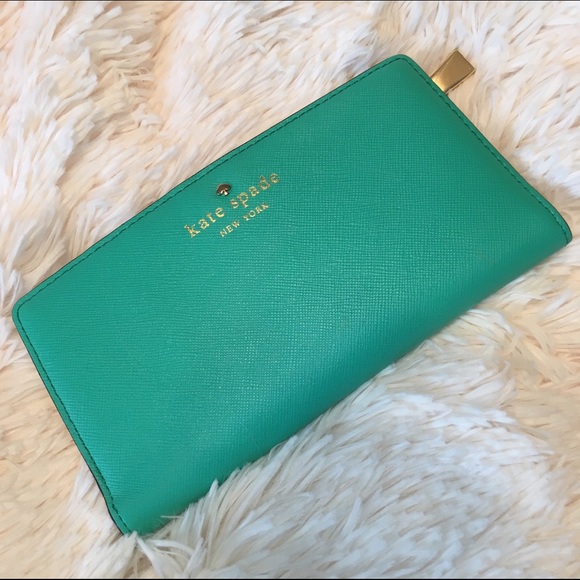Aqua green Kate Spade wallet