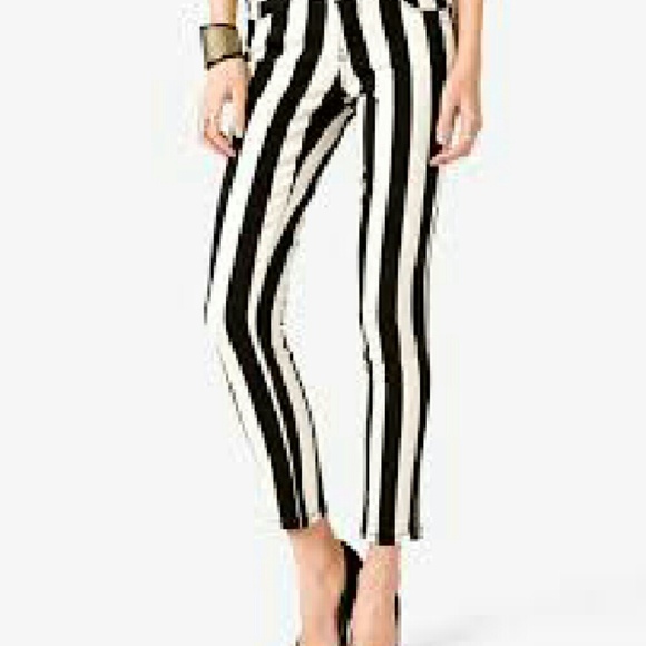 Forever 21 Denim - Punk striped pants
