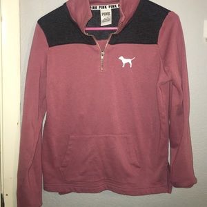 PINK half zip pull over