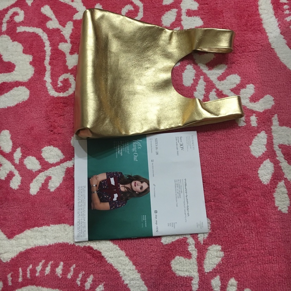 👑handmade gold metallic calf bag 🌸 - Picture 4 of 5