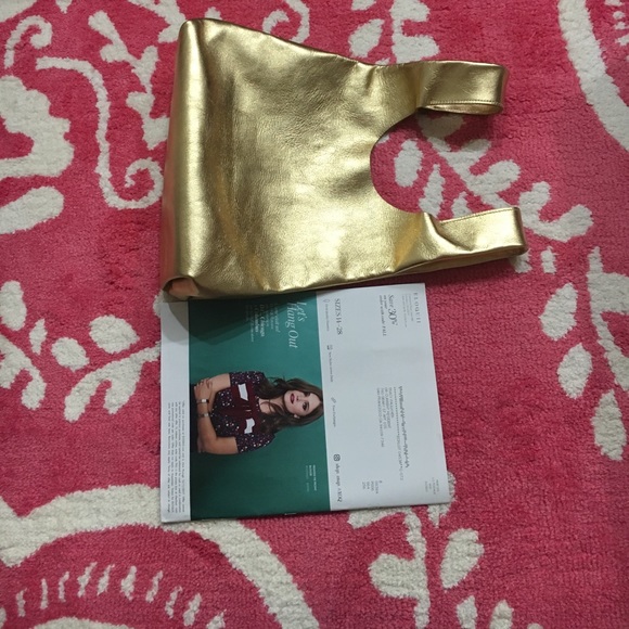 👑handmade gold metallic calf bag 🌸 - Picture 4 of 5