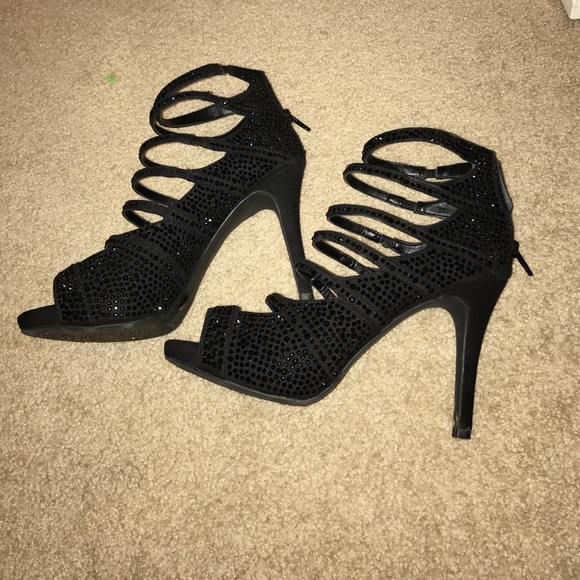 Gianni Bini Black Sparkly Heels
