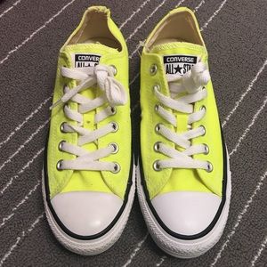 Converse all star, size 7, neon yellow, NWOT