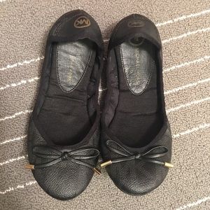 Michael Kors leather ballerina flats, size 7