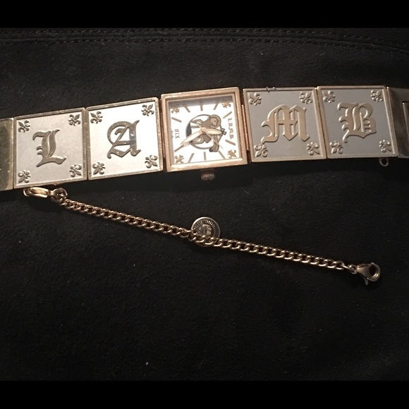 L.A.M.B. Gold and silver watch.
