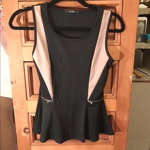 Colorblock Peplum Top