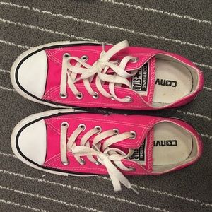 Converse all star, neon pink, size 6.