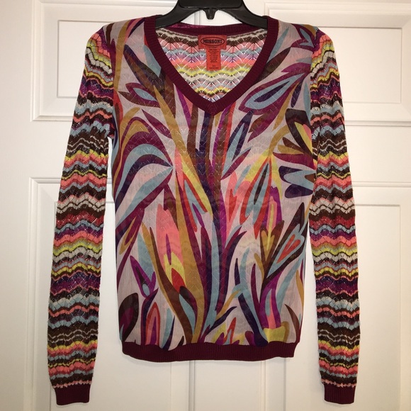 MISSONI -Chic! multicolor, long-sleeve blouse- XS