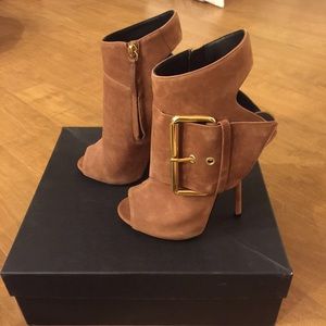 Giuseppe Zanotti Open-Toe Side-Buckle Ankle Boots